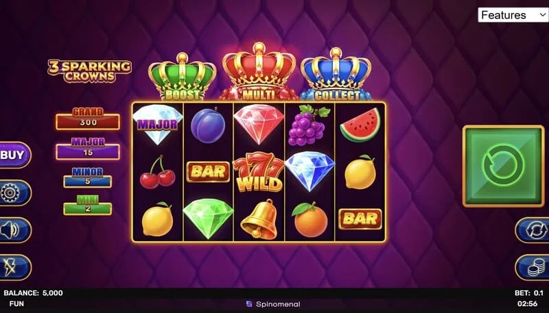 3 Sparking Crowns spelskärm